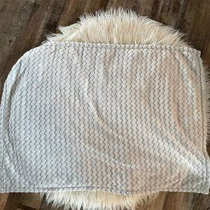Cloud Island Gray Chevron Zig Zag Baby Blanket